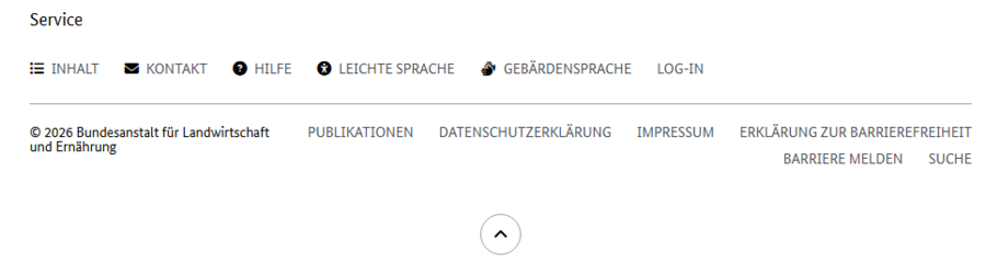 Screenshot Fuß-Zeile.