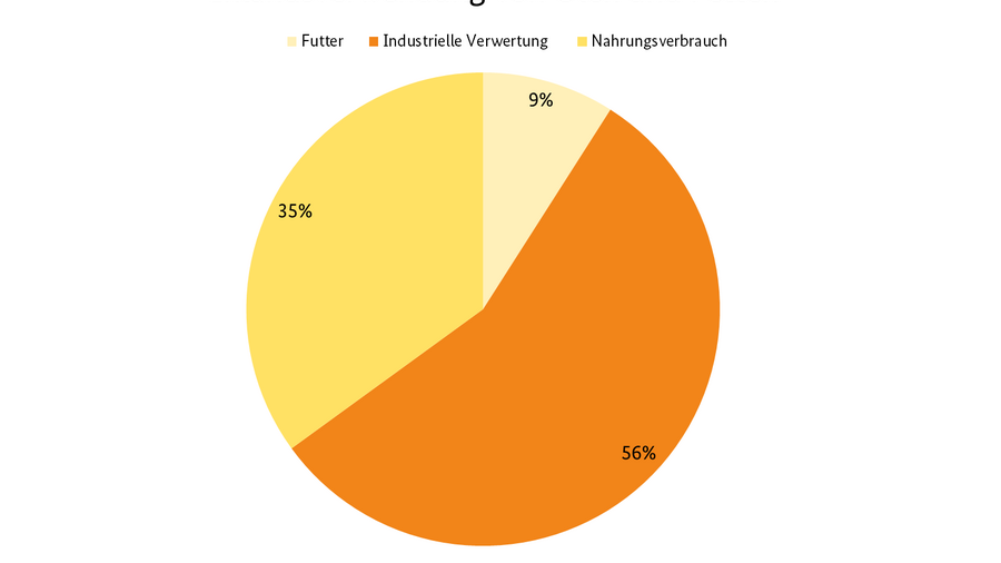 Kreisdiagramm zur Inlandsverwendung von Ölen und Fetten im Jahr 2021 (vorläufiger Datenstand).  Datenursprung: Tabelle SJT-4080300-0000.xlsx Versorgung mit Ölen und Fetten.